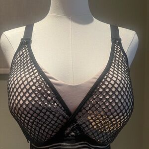 Victoria's Secret Black Mesh and Nude Bralette